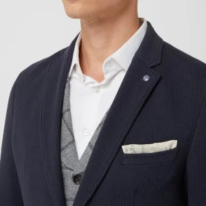 Aktion ? CG – Club Of Gents Slim Fit 2-Knopf-Sakko Aus Jersey Modell ‘Carter’ – Blau ? 13