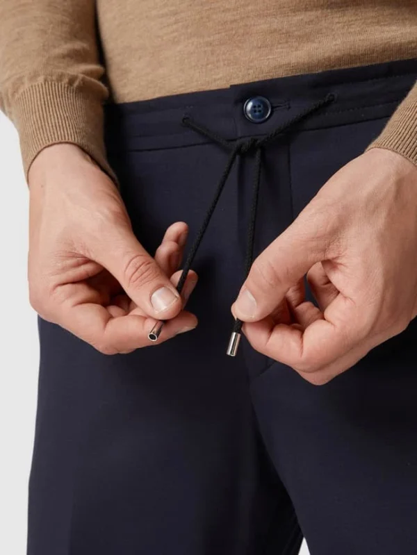 Auslauf ? Strellson Slim Fit Anzughose Aus Jersey Modell ‘Saturn’ – Marineblau ? 4