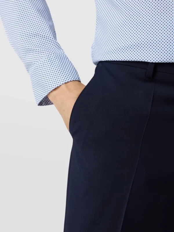 Schlussverkauf ? BOSS Anzughose In Unifarbenem Design – Marineblau ⌛ 4