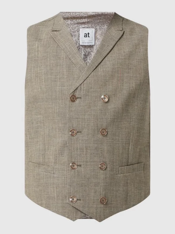 Billig ? Atelier Torino Weste Mit Leinen-Anteil Modell ‘Anno’ – Beige ? 3