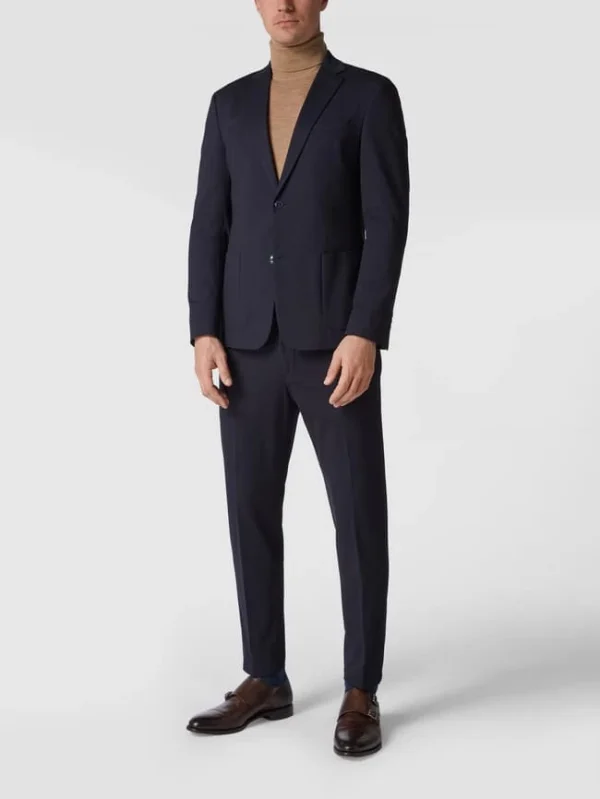 Auslauf ? Strellson Slim Fit Anzughose Aus Jersey Modell ‘Saturn’ – Marineblau ? 1
