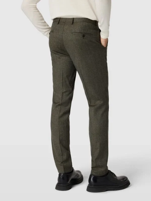 Auslauf ? CG – Club Of Gents Hose Mit Bügelfalten Modell ‘Cruz’ – Olivgrün ✔️ 6