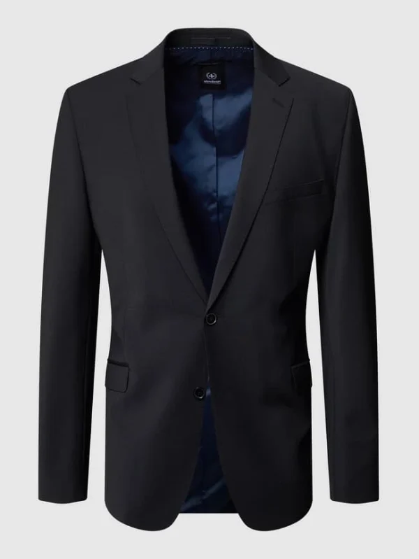 Großhandel ? Strellson Slim Fit 2-Knopf-Sakko Mit Fallendem Revers ‘Flex Cross’ – Schwarz ? 3