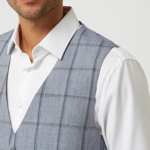 Beste Bewertungen von ? Atelier Torino Weste Aus Leinen-Schurwoll-Mix Modell ‘Panfilo’ – Bleu ⌛ 11