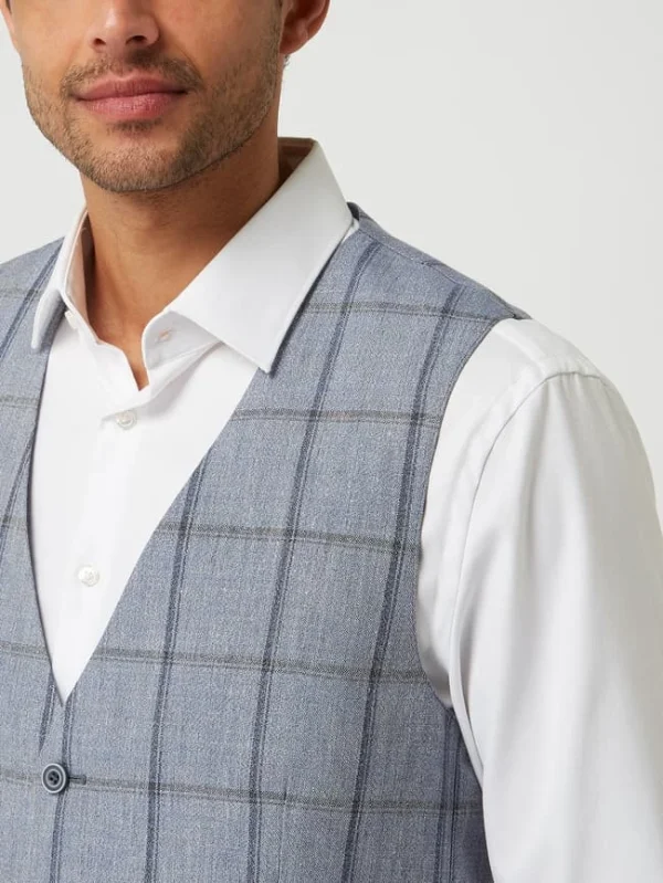 Beste Bewertungen von ? Atelier Torino Weste Aus Leinen-Schurwoll-Mix Modell ‘Panfilo’ – Bleu ⌛ 4