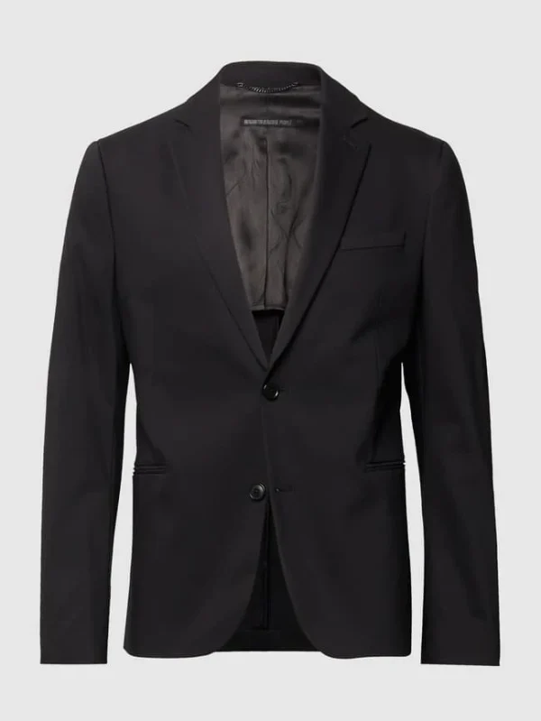 Bestpreis ✔️ Drykorn Slim Fit 2-Knopf-Sakko Mit Stretch-Anteil Modell ‘Hurley’ – Schwarz ? 3