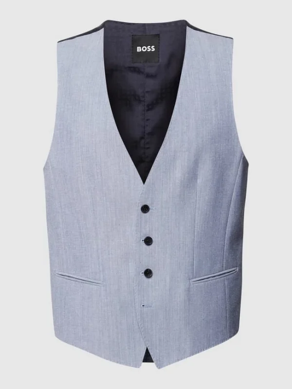 Bestpreis ? BOSS Weste Mit Allover-Label Modell ‘Jeckson’ – Marineblau ? 1