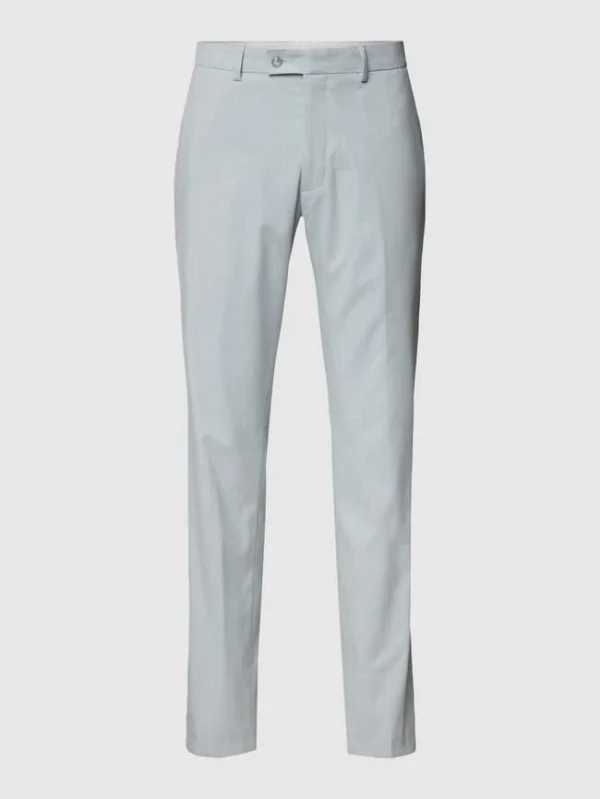 Budget ? Christian Berg Men Slim Fit Anzughose In Melierter Optik – Hellblau ✨ 3