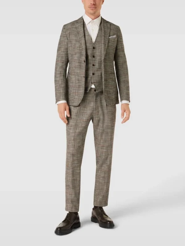 Bestpreis ? CG – Club Of Gents Weste Mit Karomuster Modell ‘Morley’ – Beige ? 1