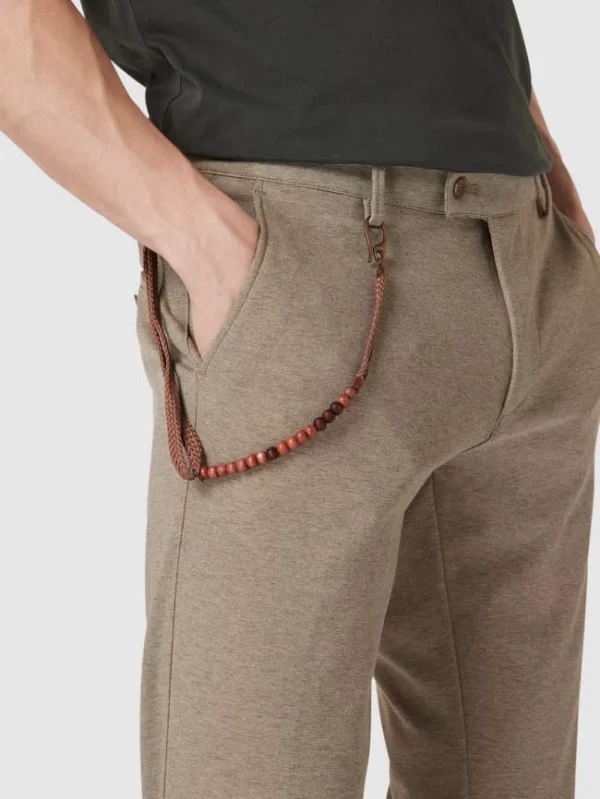 Aktion ? CG – Club Of Gents Stoffhose Mit Hahnentrittmuster – Beige ? 4