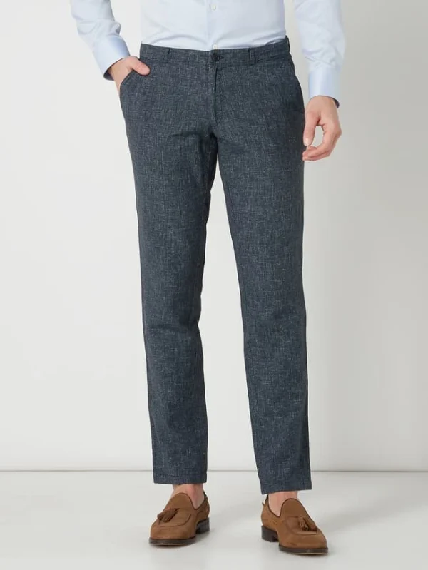 Rabatt ? Carl Gross Modern Fit Anzughose Aus Leinenmischung Modell ‘Todi’ – Hellblau ? 5