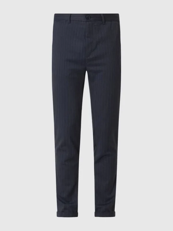 Blitzangebot ? Matinique Slim Fit Anzughose Mit Nadelstreifen Modell ‘Liam’ – Dunkelblau ✨ 3