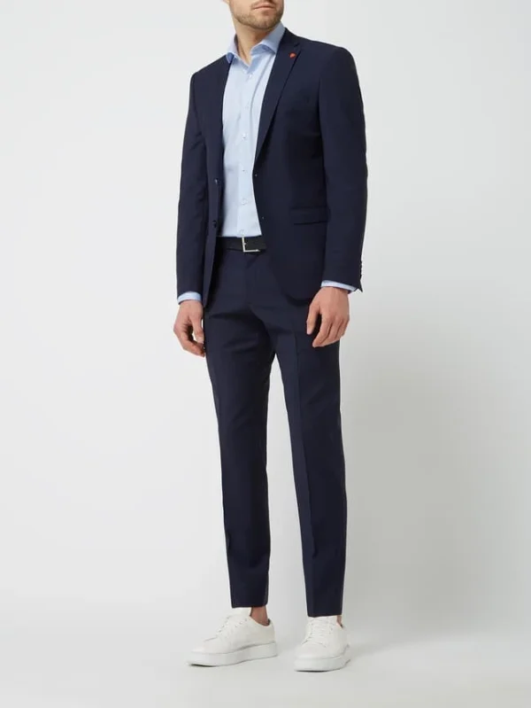 Bestes Angebot ✔️ Roy Robson Extra Slim Fit 2-Knopf-Sakko Aus Schurwollmischung – Marineblau ✔️ 1