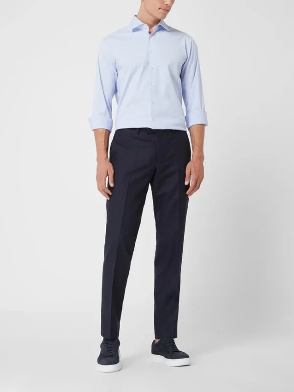 Rabatt ⭐ Hiltl Regular Fit Anzughose Aus Schurwolle Modell ‘Piacenza’ – Marineblau Meliert ? 1