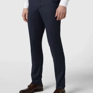 Coupon ? MCNEAL Slim Fit Business-Hose Mit Webmuster – Marineblau ? 13