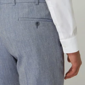 Billig ? Atelier Torino Slim Fit Anzughose Aus Leinen-Schurwoll-Mix Modell ‘Cane’ – Bleu ? 11