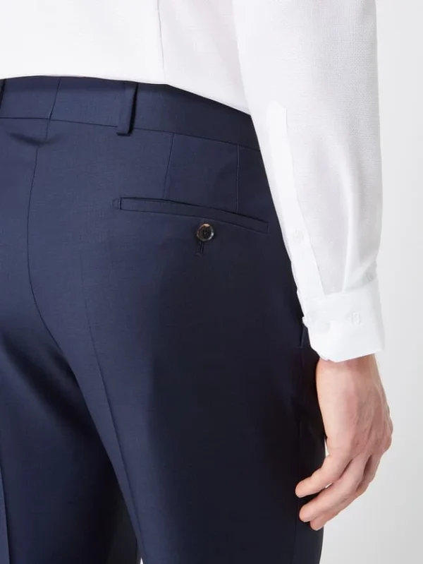Coupon ? Carl Gross Anzughose Aus Schurwolle Modell ‘Stevenson’ – Marineblau ? 4