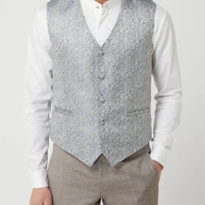 Billig ? Wilvorst Weste Mit Paisley-Muster – Hellgrau ? 13
