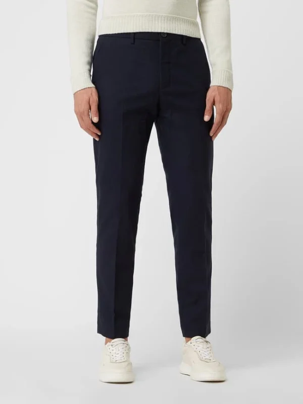 Angebote ? Selected Homme Slim Fit Anzughose Mit Stretch-Anteil Modell ‘Adrian’ – Marineblau ⭐ 5
