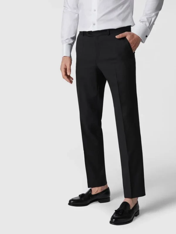 Besorgen ? Carl Gross Modern Fit Anzughose Aus Schurwolle – Schwarz ? 5