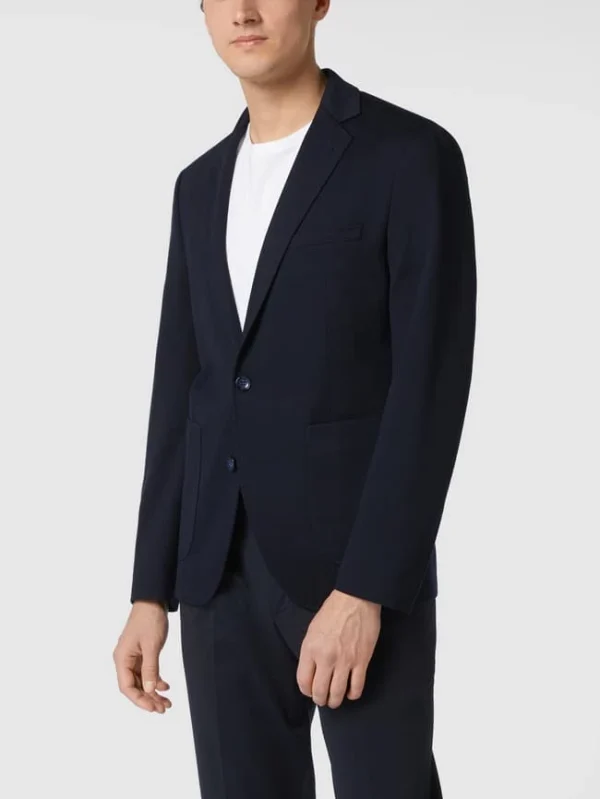 Auslauf ✨ Cinque Slim Fit 2-Knopf-Sakko Aus Jersey Modell ‘Cidatini’ – Marineblau ? 5