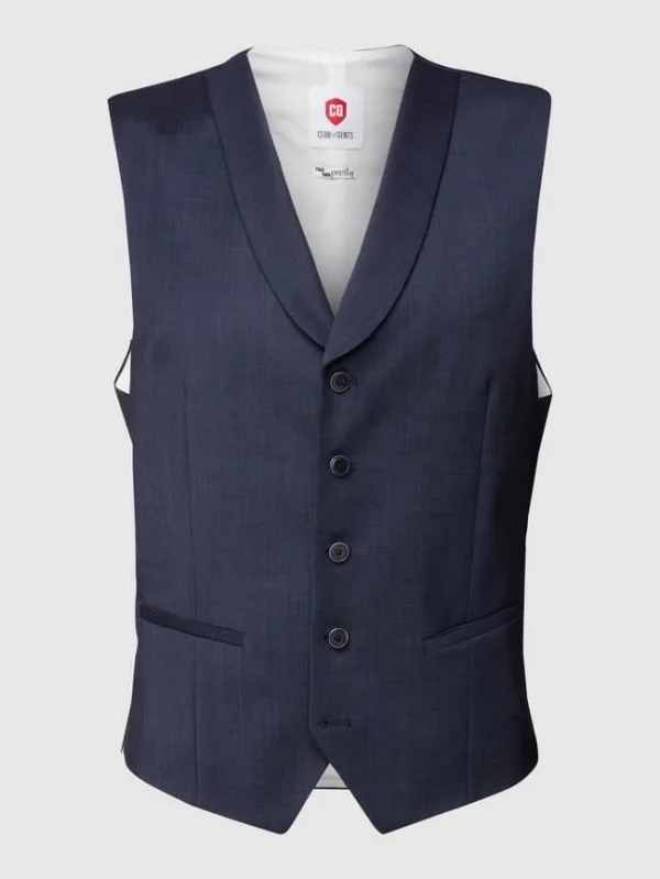 Blitzangebot ? CG – Club Of Gents Weste Mit Schalkragen – Marineblau ? 3