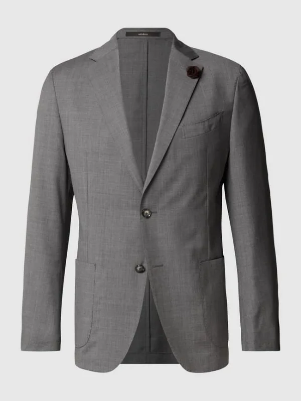 Schlussverkauf ✨ Windsor Shaped Fit 2-Knopf-Sakko Aus Schurwolle Modell ‘Travel-W’ – Anthrazit ? 3