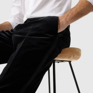 Coupon ? BOSS Slim Fit Anzughose Mit Kontrastbesatz – Schwarz ? 11