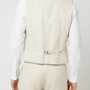 Coupon ? CG – Club Of Gents Slim Fit Weste Mit Leinen-Anteil Modell ‘Paddy’ – Beige ? 15