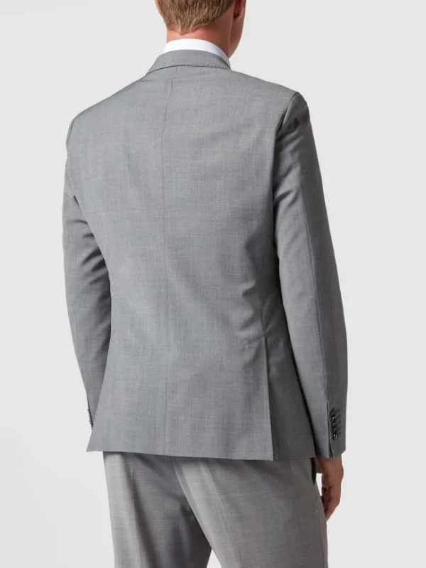Brandneu ❤️ Strellson Slim Fit 2-Knopf-Sakko Mit Fallendem Revers ‘Flex Cross’ – Hellgrau ✔️ 6
