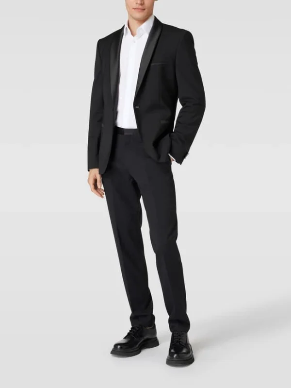 Auslauf ❤️ HUGO Slim Fit 1-Knopf-Sakko Mit Label-Stitching – Schwarz ✨ 1