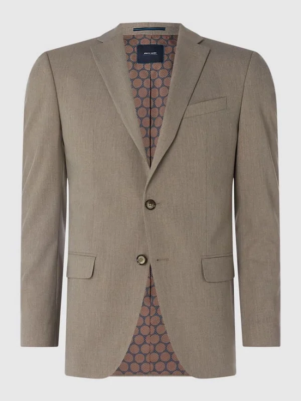 Neu ? Pierre Cardin Regular Fit 2-Knopf-Sakko Mit Stretch-Anteil Modell ‘Grant’ – ‘Futureflex’ – Hellbraun ? 3
