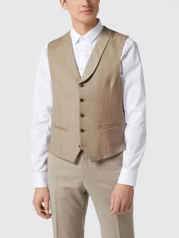 Angebote ? CG – Club Of Gents Weste Aus Reiner Schurwolle – YOUR OWN PARTY By CG – CLUB Of GENTS – Beige ? 5
