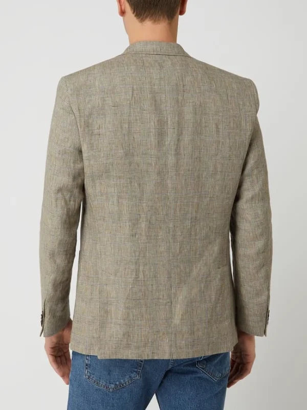 Coupon ? Carl Gross Modern Fit 2-Knopf-Sakko Aus Leinen Modell ‘Tebbo’ – Mittelbraun ? 6