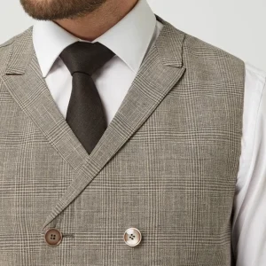 Billig ? Atelier Torino Weste Mit Leinen-Anteil Modell ‘Anno’ – Beige ? 11