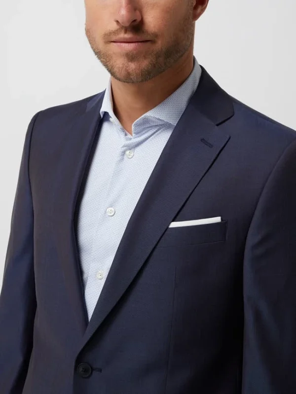 Bestes Angebot ? Pierre Cardin Regular Fit 2-Knopf-Sakko Aus Schurwollmischung Modell ‘Grant’ – ‘Futureflex’ – Marineblau ? 4