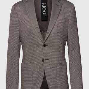 Blitzangebot ? JOOP! Collection Extra Slim Fit 2-Knopf-Sakko Mit Hahnentrittmuster – Mittelbraun ? 9