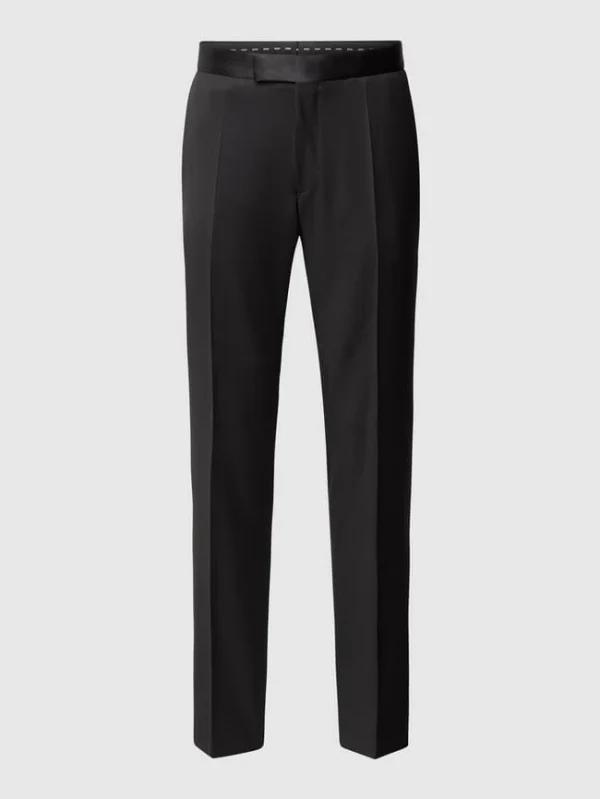 Bestes Angebot ❤️ BOSS Slim Fit Anzughose Mit Kontraststreifen – Schwarz ? 1