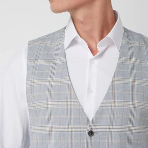 Großhandel ? Atelier Torino Weste Mit Leinen-Anteil Modell ‘Panfilo’ – Hellblau ✨ 11