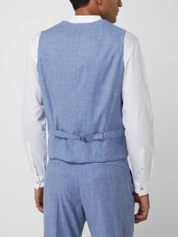 Aktion ? Strellson Weste Mit Leinen-Anteil Modell ‘Gyl’ – Hellblau ✨ 6