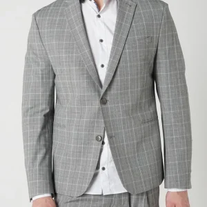 Rabatt ? Drykorn Slim Fit 2-Knopf-Sakko Mit Stretch-Anteil Modell ‘Hurley’ – Hellgrau ? 14
