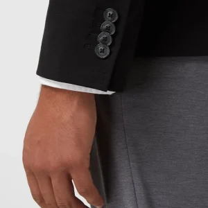 Schlussverkauf ? Baldessarini Slim Fit 2-Knopfsakko Mit Anstecknadel Modell ‘Seba’ – Schwarz ? 12