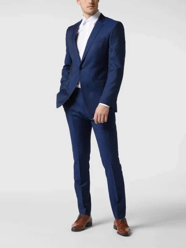 Schlussverkauf ? BOSS Slim Fit 2-Knopf-Sakko Aus Reiner Schurwolle – Royalblau ? 1