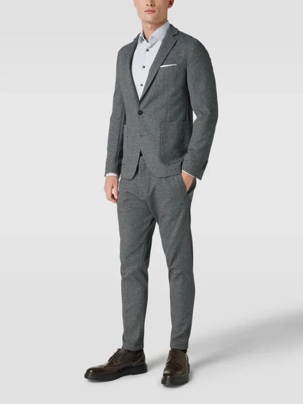 Rabatt ? Cinque Slim Fit 2-Knopf-Sakko Mit Strukturmuster Modell ‘CiUno’ – Blau ? 1