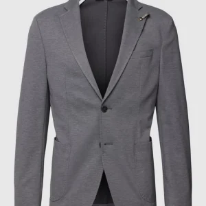 Bester Verkauf ? Baldessarini Slim Fit 2-Knopfsakko Mit Anstecknadel Modell ‘Seba’ – Silber Meliert ✔️ 9