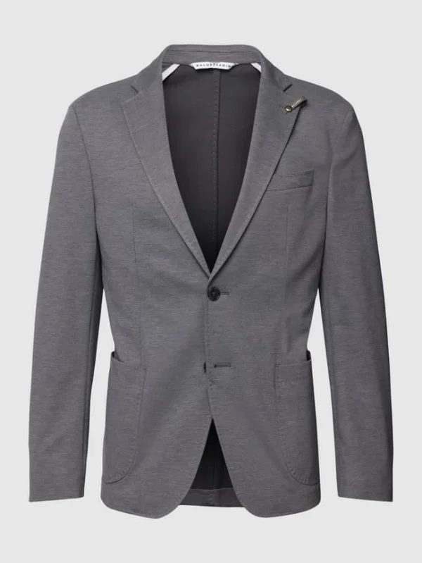 Bester Verkauf ? Baldessarini Slim Fit 2-Knopfsakko Mit Anstecknadel Modell ‘Seba’ – Silber Meliert ✔️ 3