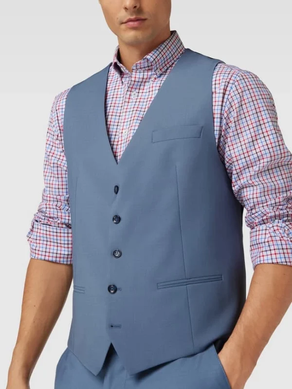 Am billigsten ? Cinque Weste Mit Paspeltaschen Modell ‘Monopoli’ – Rauchblau ? 4