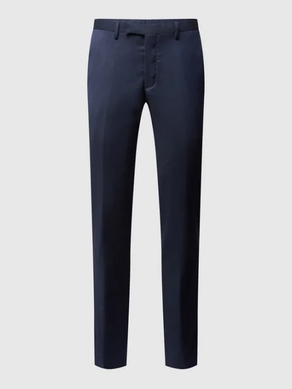 Coupon ? MCNEAL Slim Fit Business-Hose Mit Webmuster – Marineblau ? 3