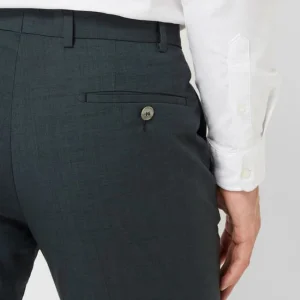 Am billigsten ? DIGEL Slim Fit Anzughose Mit Stretch-Anteil Modell ‘Franco’ – Petrol ✨ 11
