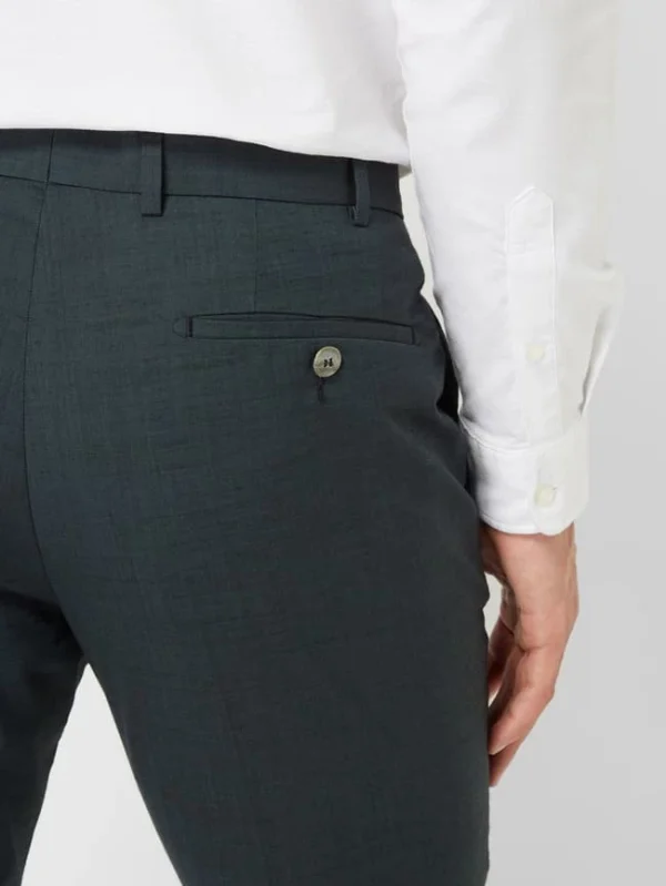 Am billigsten ? DIGEL Slim Fit Anzughose Mit Stretch-Anteil Modell ‘Franco’ – Petrol ✨ 4